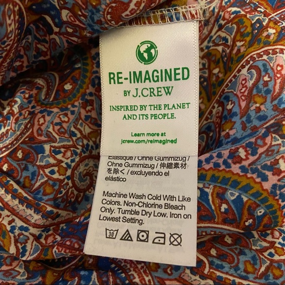 NWT J.Crew Puff-sleeve smocked top in Liberty® Tropical Prince print M - Picture 8 of 9